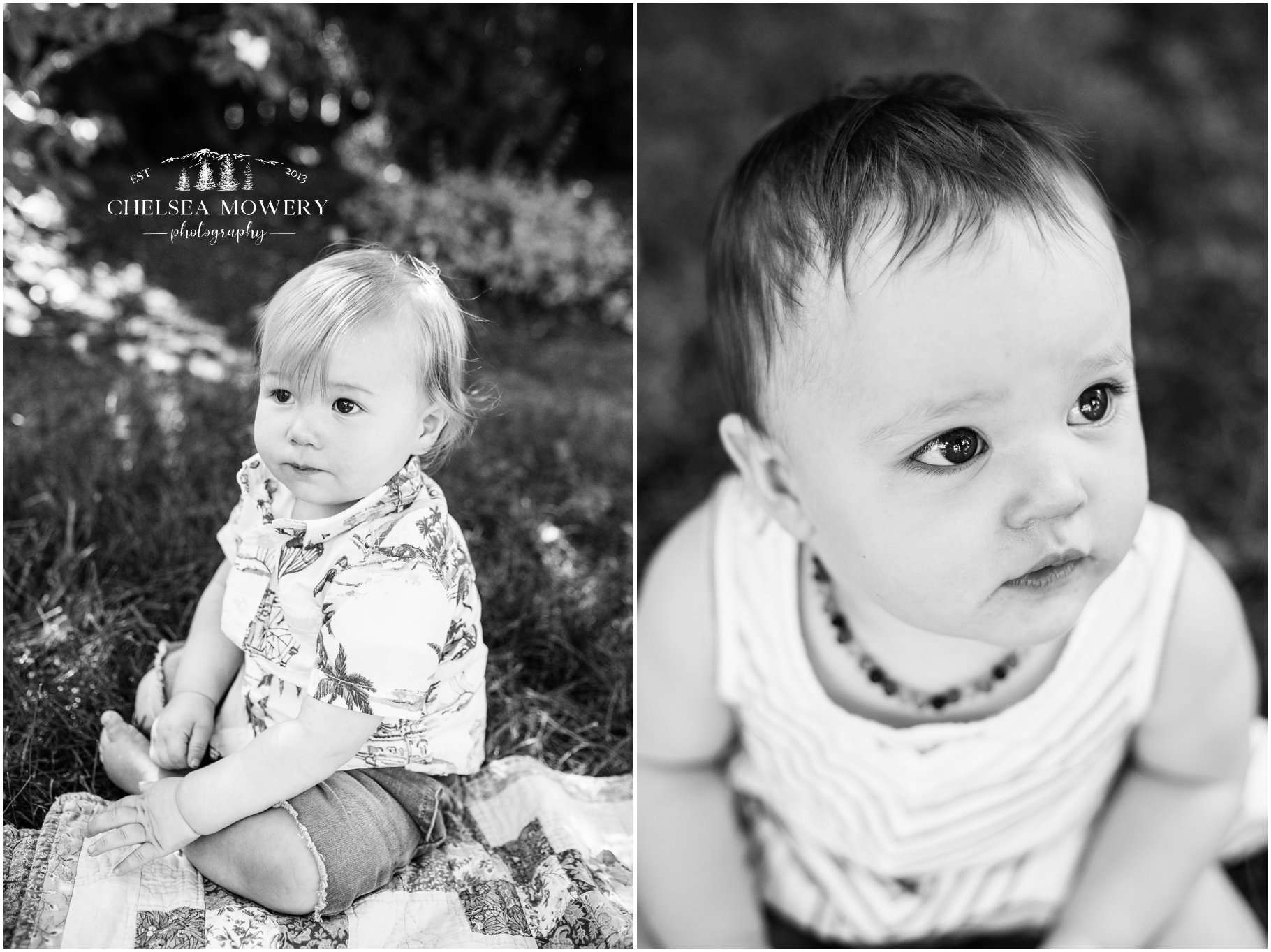 black and white baby photos | sandpoint idaho portraits