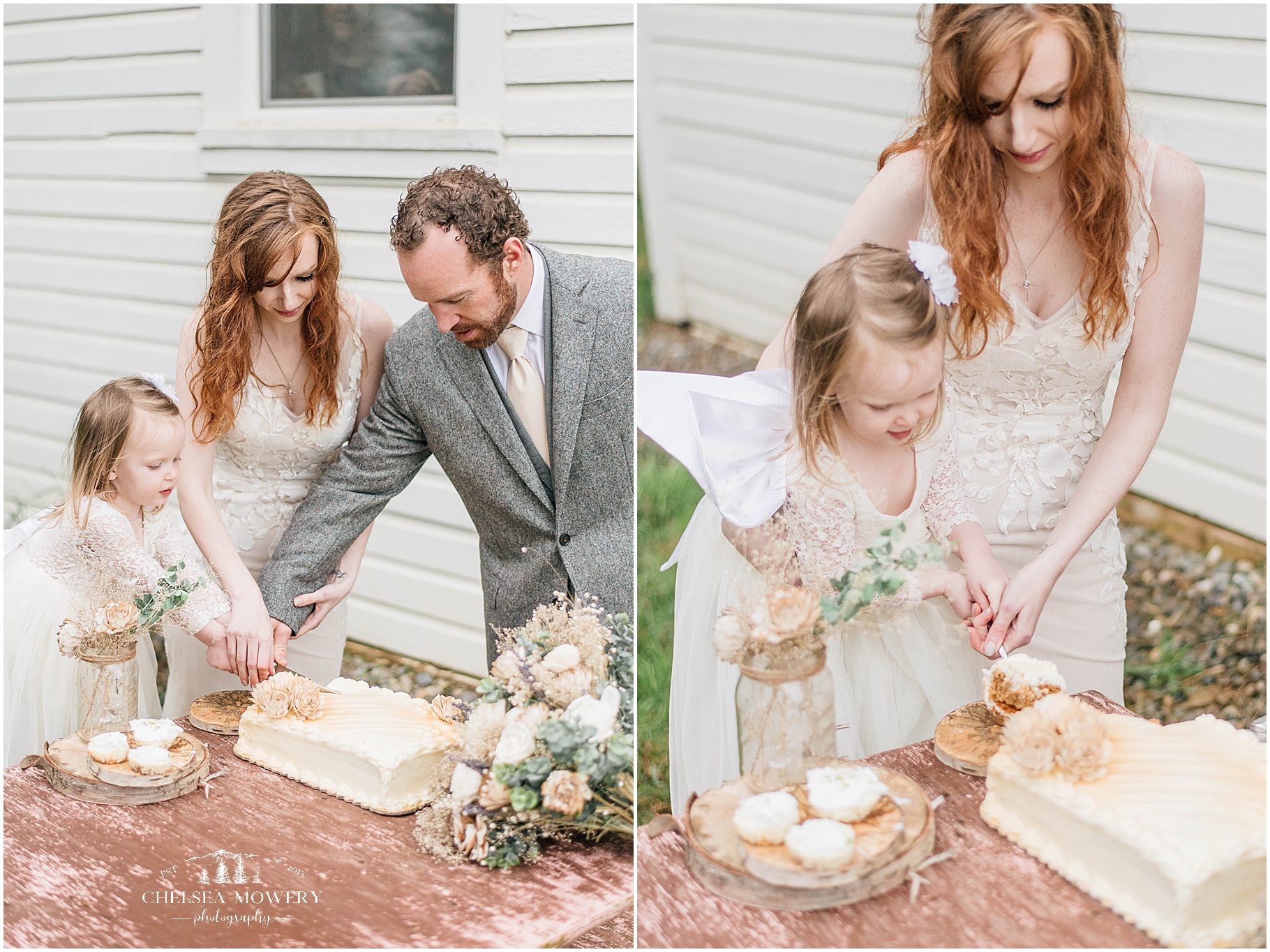 wedding cake cutting | Bonners Ferry wedding