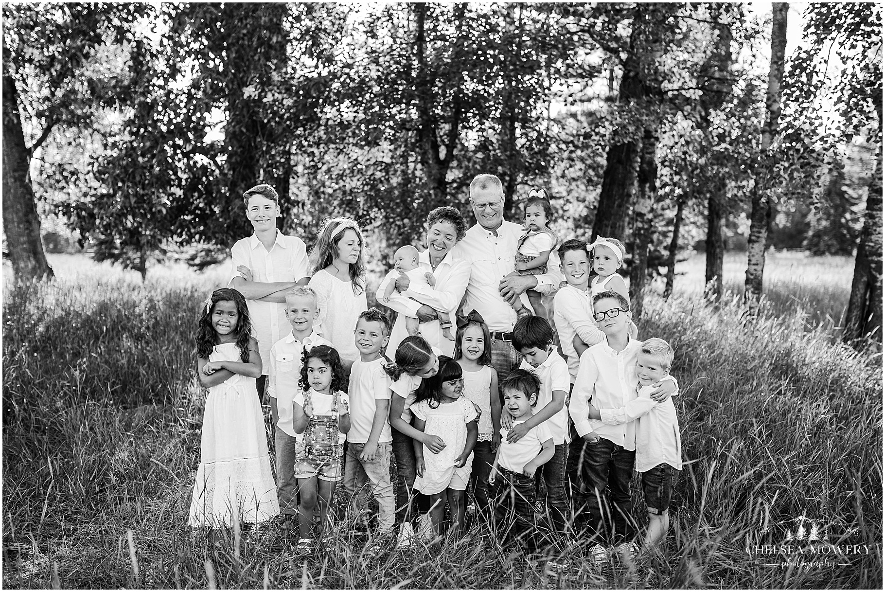 black and white family photos